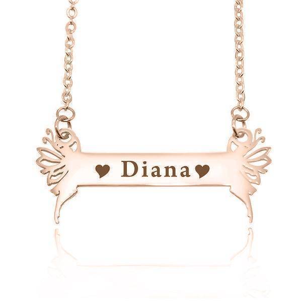 Fairy Name Bar Necklace - Name Necklaces by Belle Fever