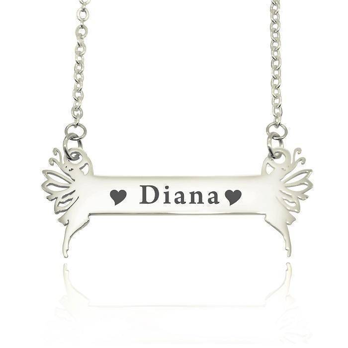 Fairy Name Bar Necklace - Name Necklaces by Belle Fever