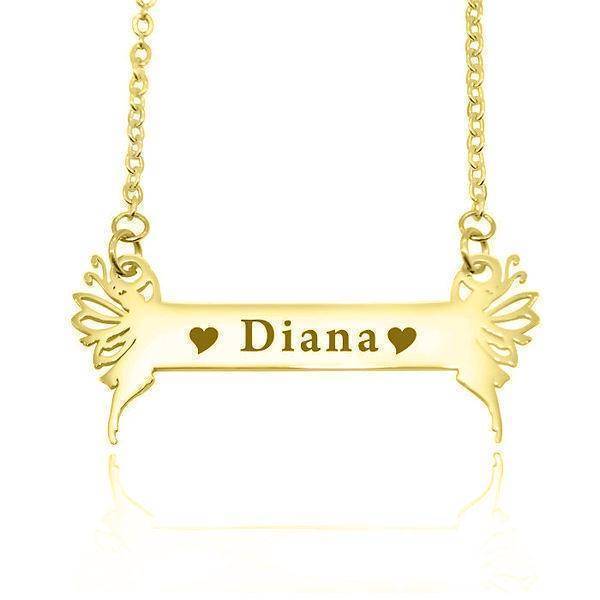 Fairy Name Bar Necklace - Name Necklaces by Belle Fever