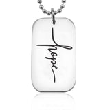 Faith Dog Tag Necklace - Mens Jewellery by Belle Fever
