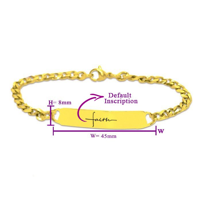 Faith Heart Tag Bracelet - Bangles & Bracelets by Belle Fever