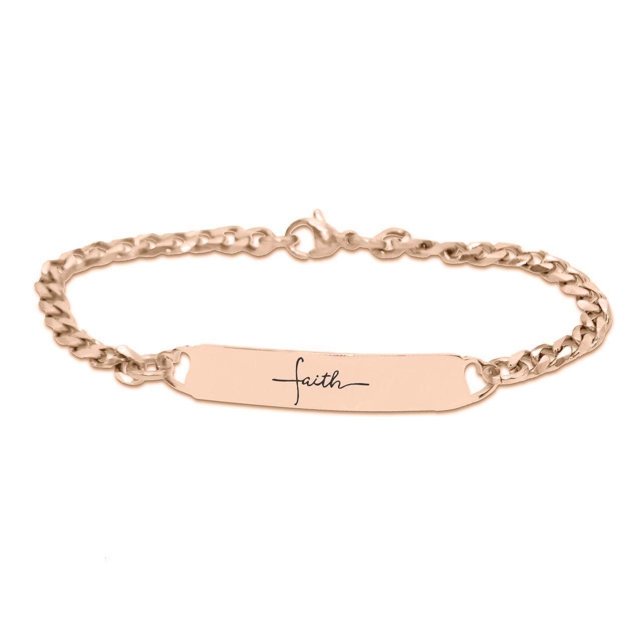 Faith Heart Tag Bracelet - Bangles & Bracelets by Belle Fever