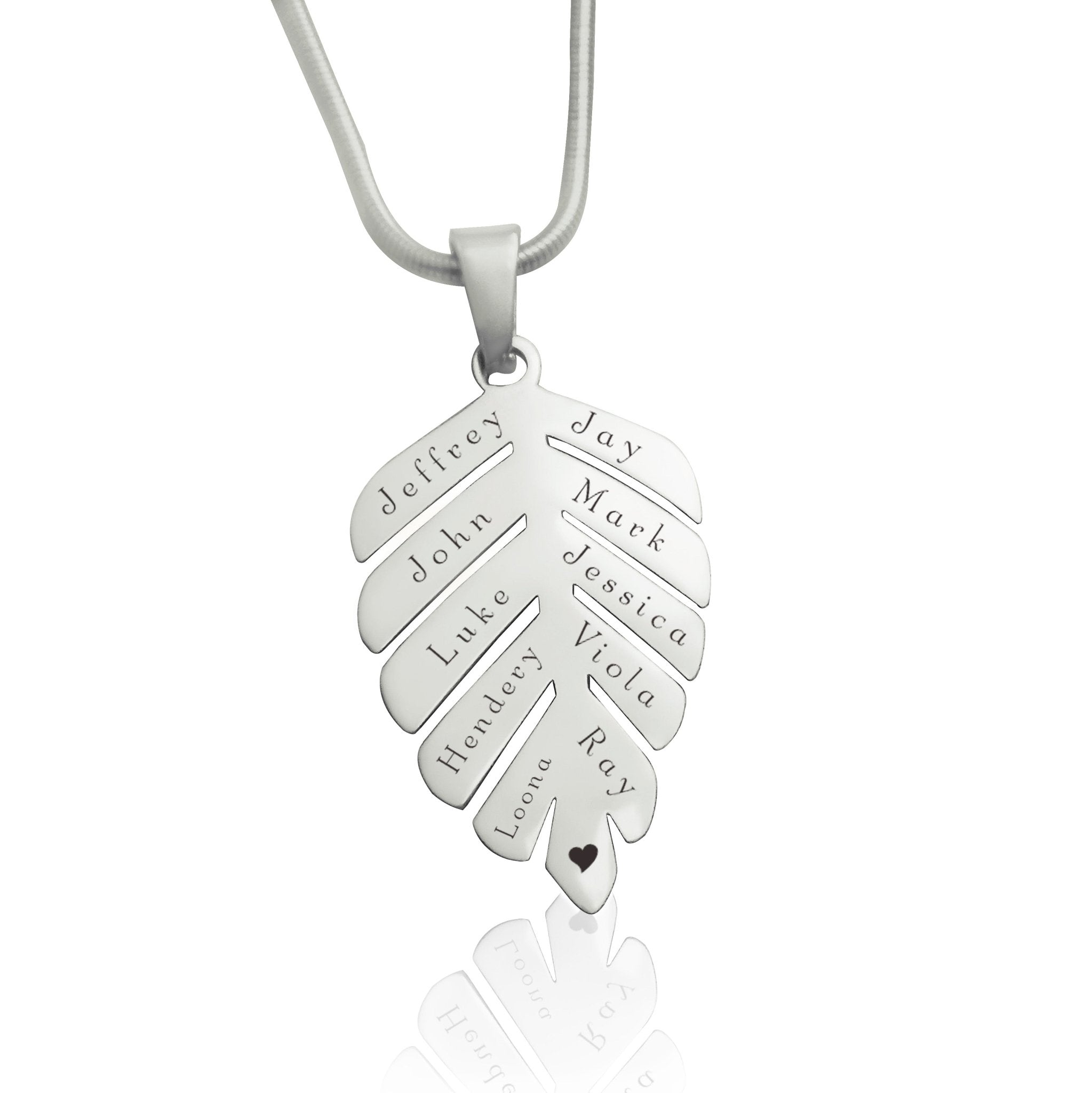 Family Leaf Necklace - Family Tree Necklaces by Belle Fever