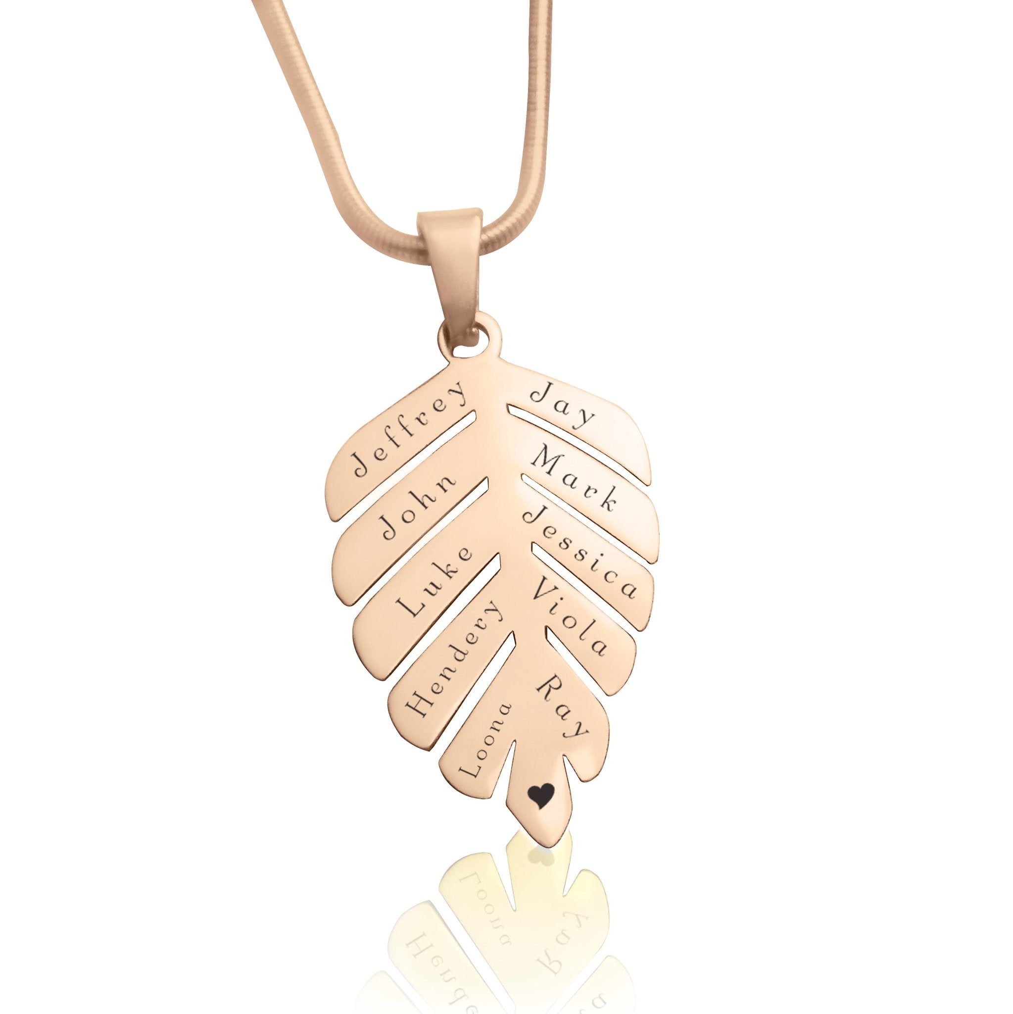 Family Leaf Necklace - Family Tree Necklaces by Belle Fever