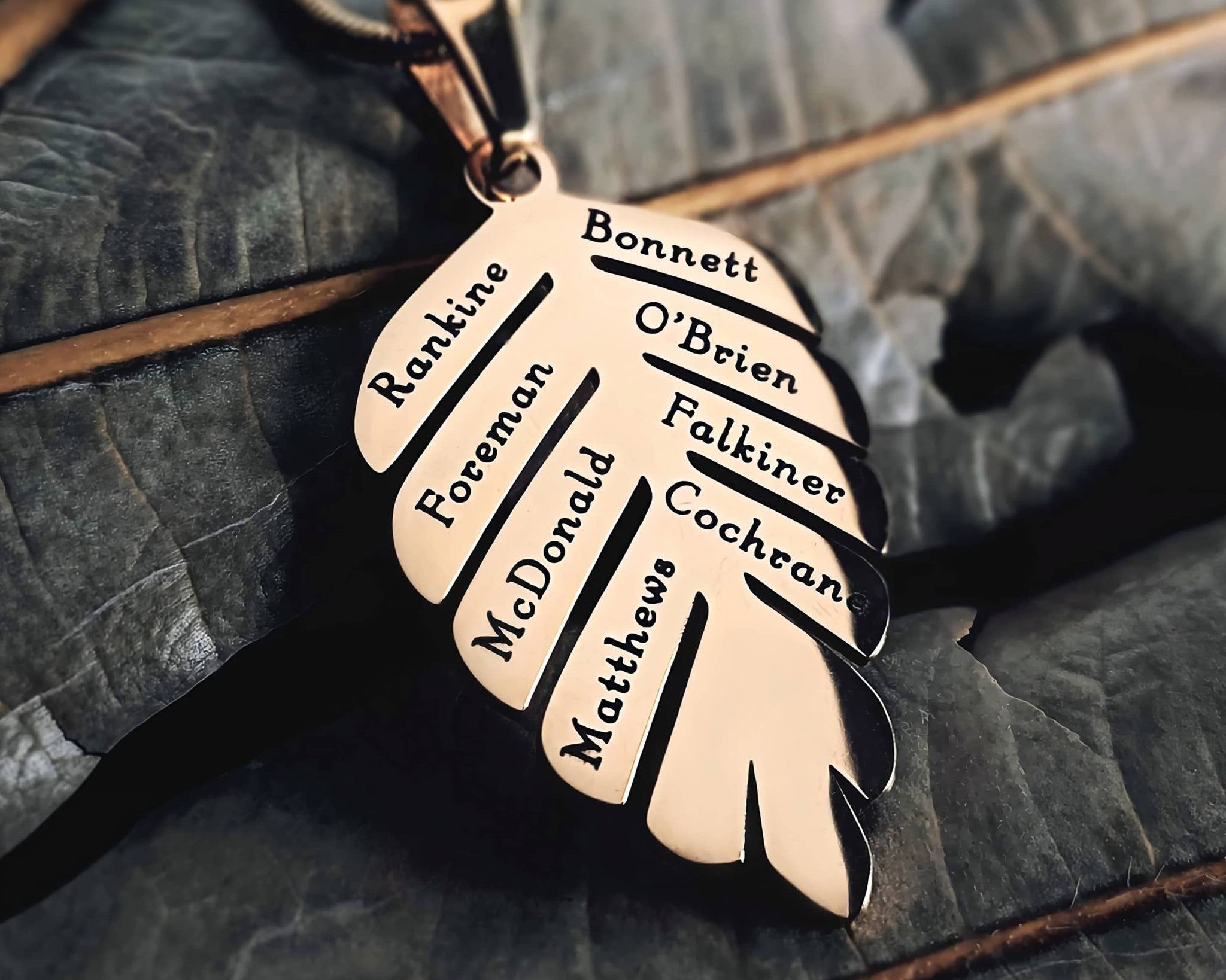 Family Leaf Necklace - Family Tree Necklaces by Belle Fever