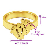 Footprint Ring - Rings by Belle Fever