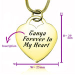 Forever in My Heart Necklace - Memorial & Cremation Jewellery by Belle Fever