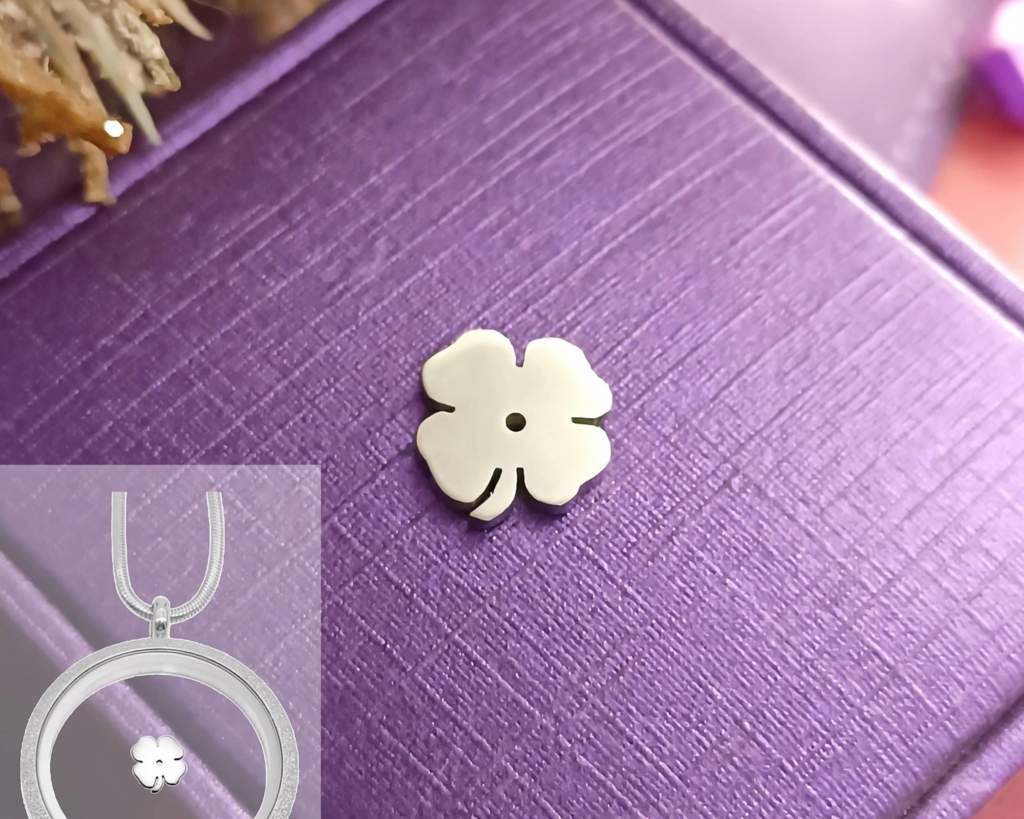 Four Leaf Clover Charm For Dream Locket - Floating Dream Lockets by Belle Fever