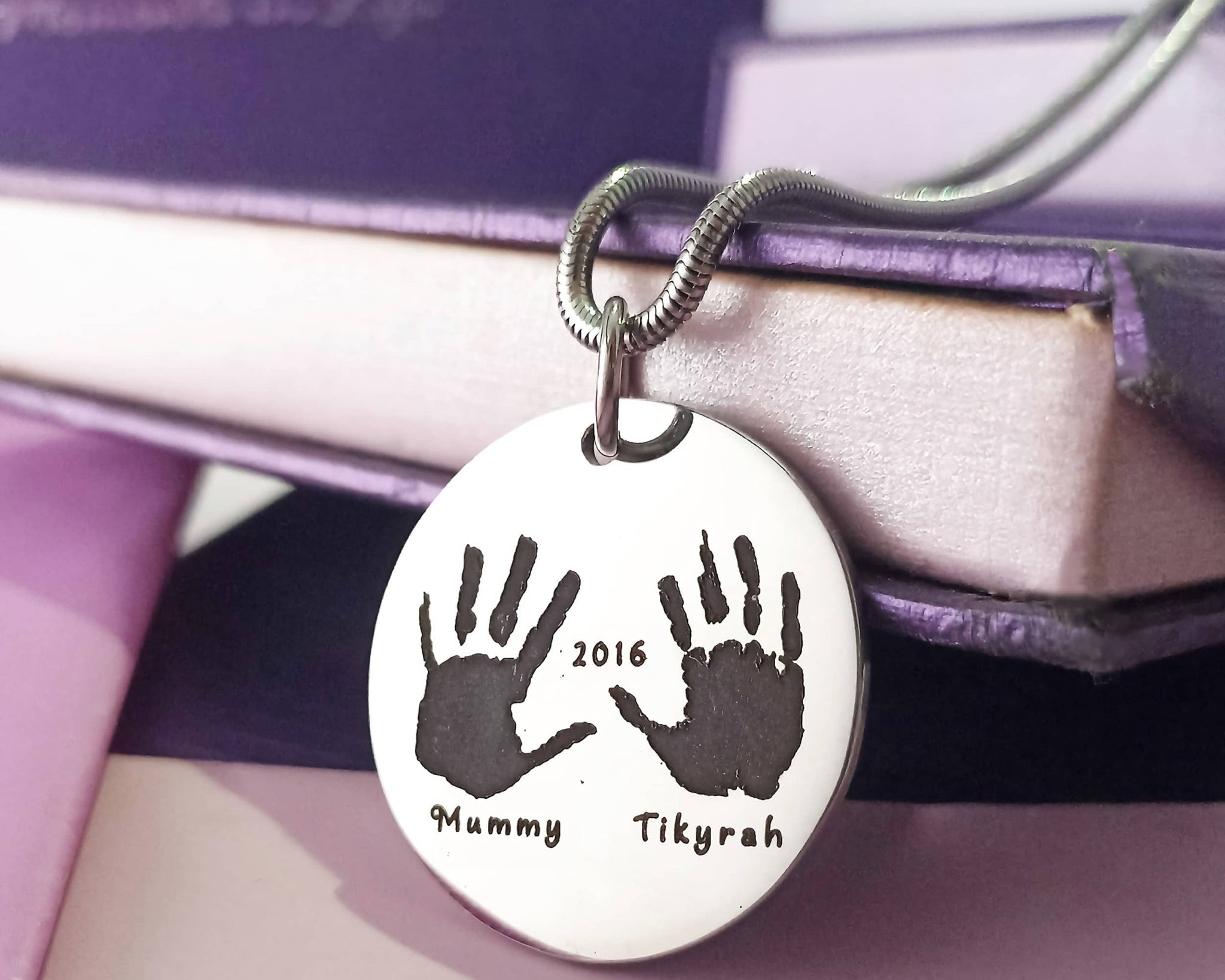 Hand on My Heart Necklace - Mothers Jewellery by Belle Fever