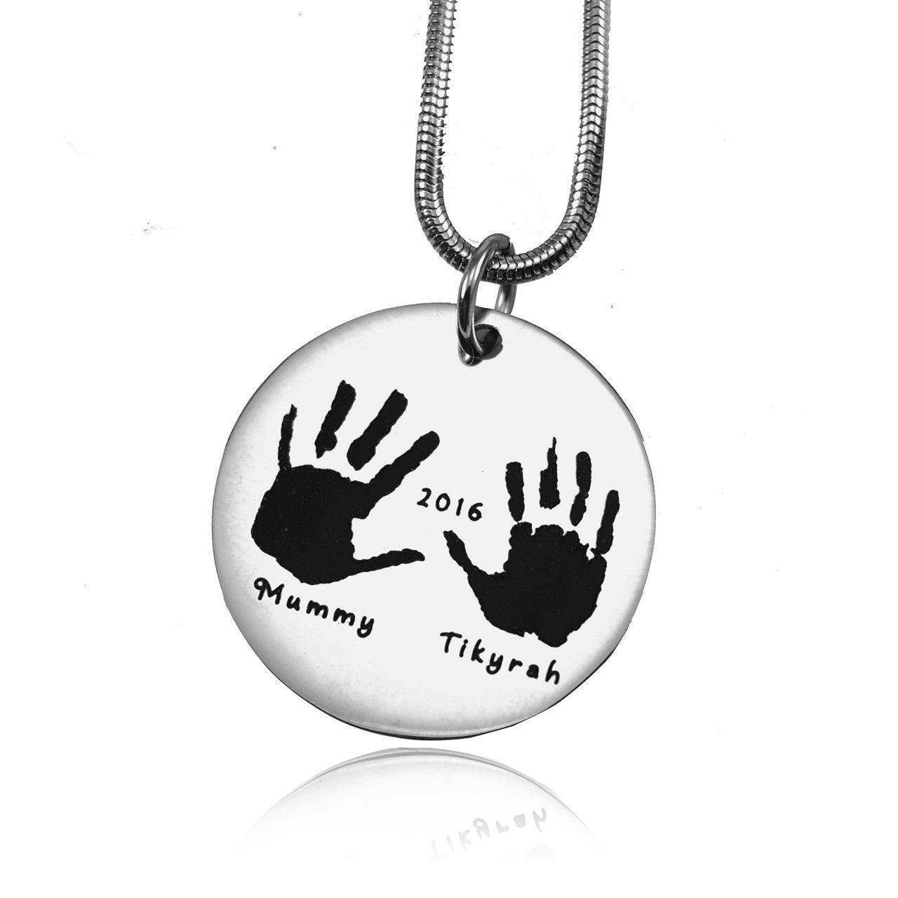 Hand on My Heart Necklace - Mothers Jewellery by Belle Fever