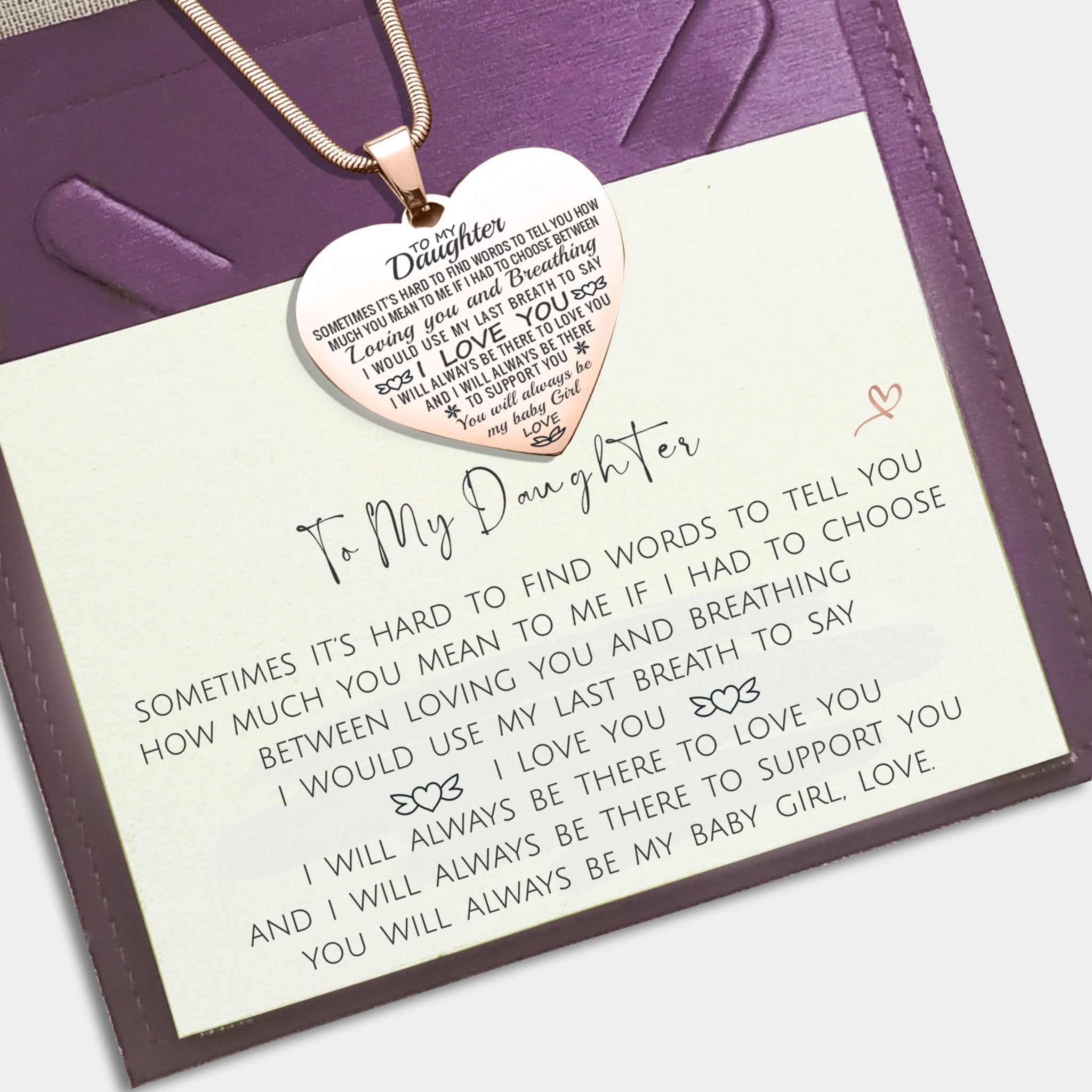 Heart Necklace - I Love You - Memorial & Cremation Jewellery by Belle Fever