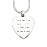 Heart Personalised Cremation Necklace - Memorial & Cremation Jewellery by Belle Fever