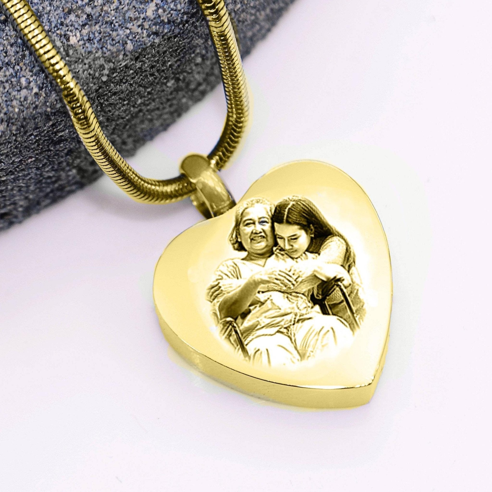 Heart Photo Personalised Cremation Necklace - Photo Jewellery by Belle Fever