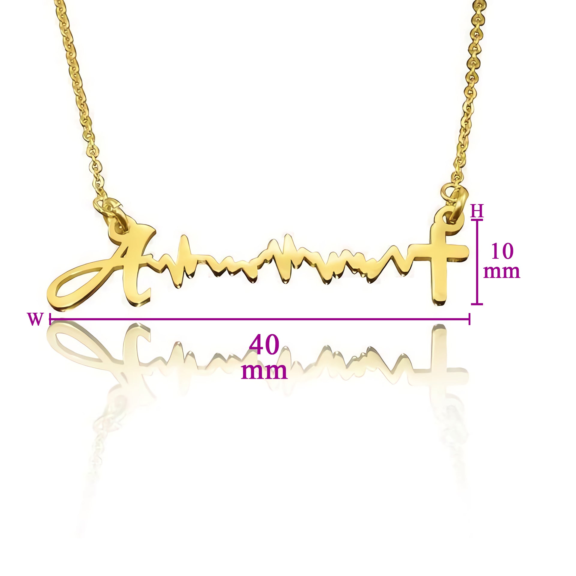 Heartbeat Necklace (Custom Design Available) - Name Necklaces by Belle Fever