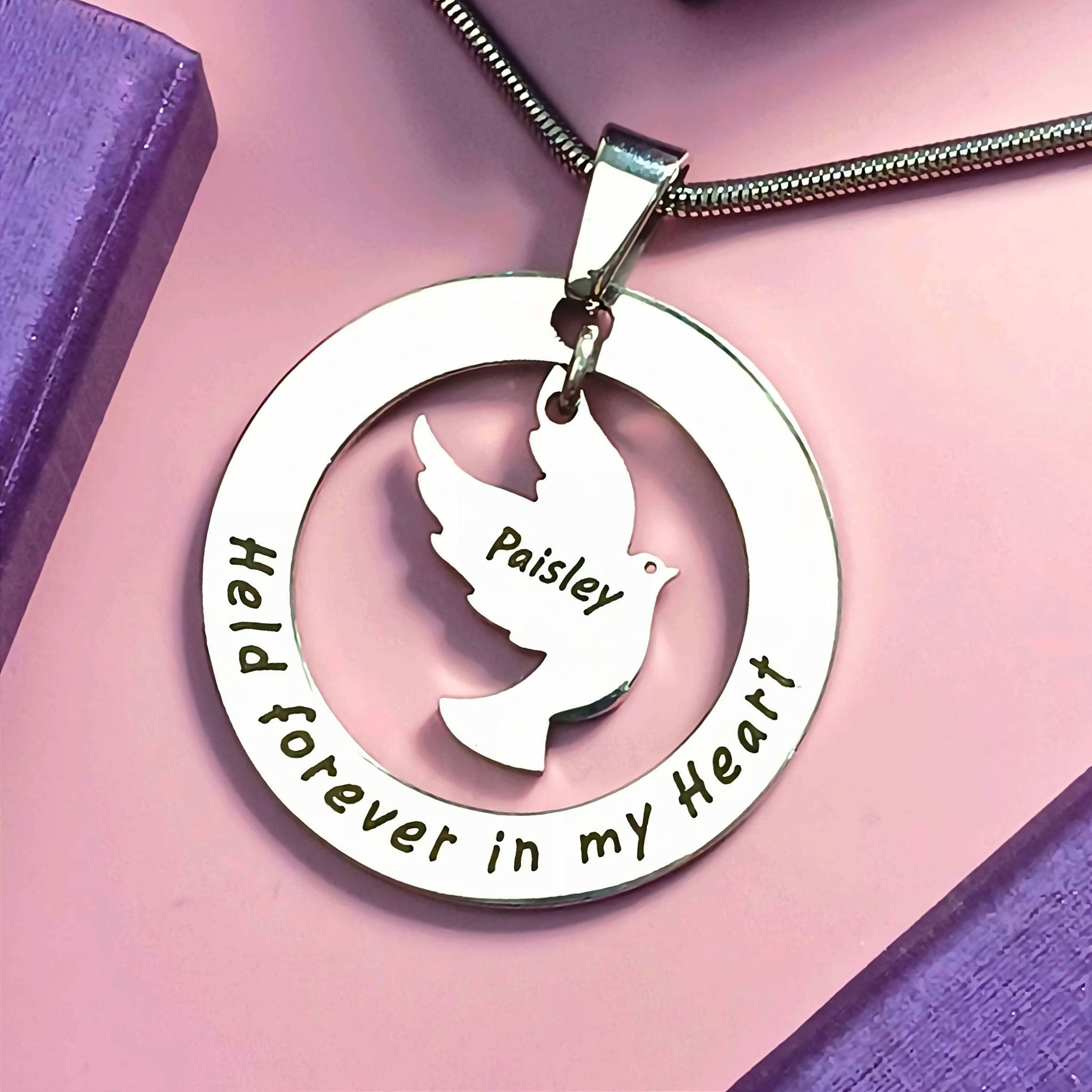 Held Forever Necklace - Memorial & Cremation Jewellery by Belle Fever