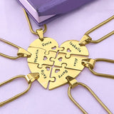 Hexa Heart Puzzle 6 Personalised Necklaces - Puzzle Jewellery by Belle Fever