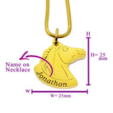 Horse Head Name Necklace - Name Necklaces by Belle Fever