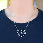 Infinite Love Heart Name Necklace with Birthstones - Name Necklaces by Belle Fever