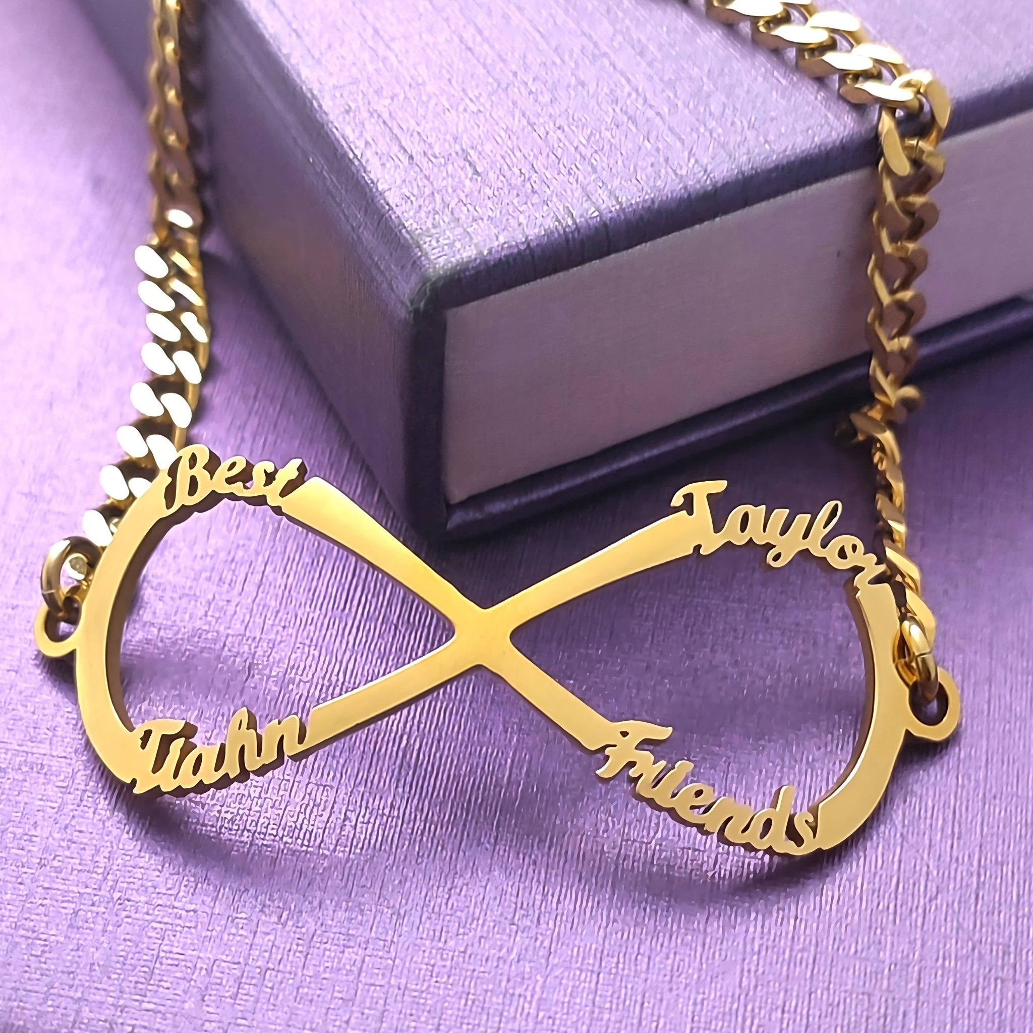 Infinity Name Bracelet - Bangles & Bracelets by Belle Fever