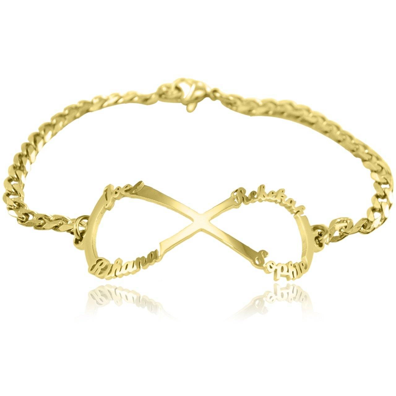 Infinity Name Bracelet - Bangles & Bracelets by Belle Fever
