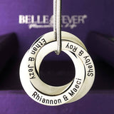 Interlinked Family Love Circles Personalised Necklace - Mothers Jewellery by Belle Fever