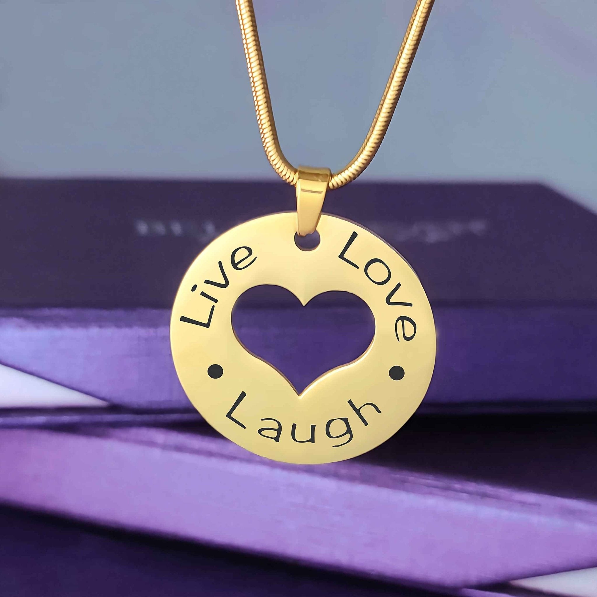 Live Laugh Love Cut Out Necklace - Mothers Jewellery by Belle Fever