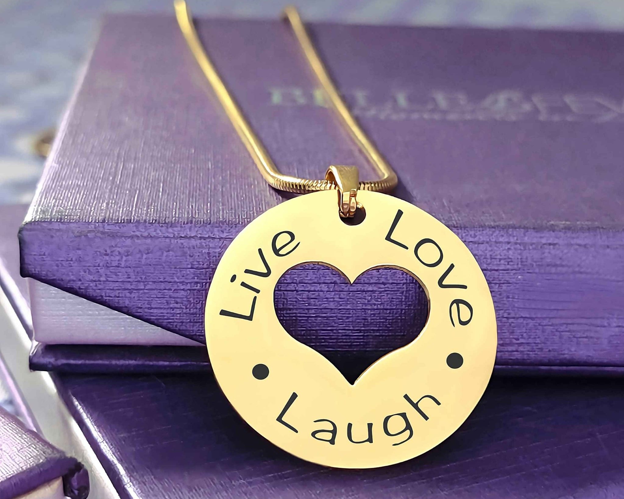 Live Laugh Love Cut Out Necklace - Mothers Jewellery by Belle Fever