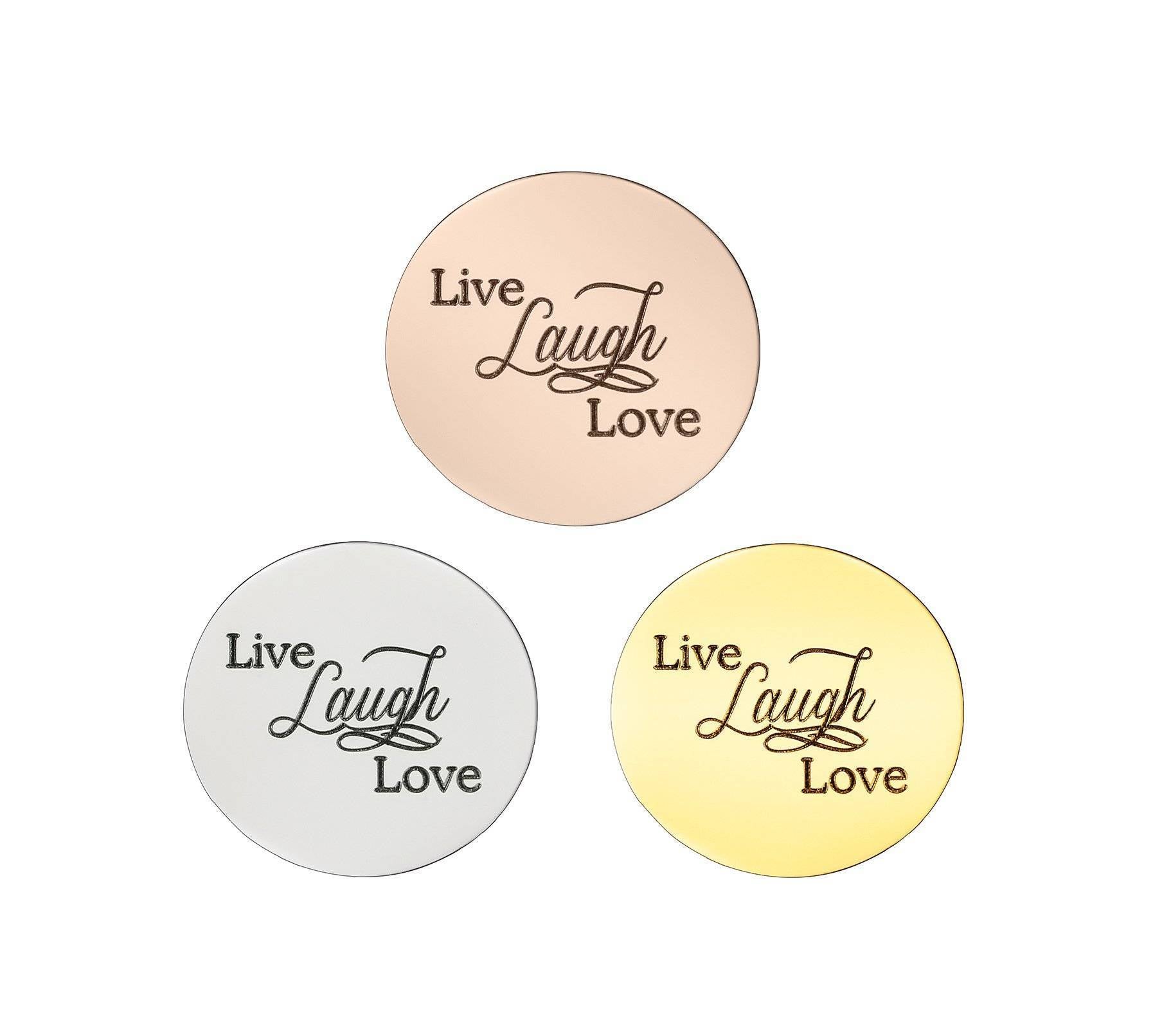 Live Laugh Love Disc Personalised for Dream Locket - Floating Dream Lockets by Belle Fever
