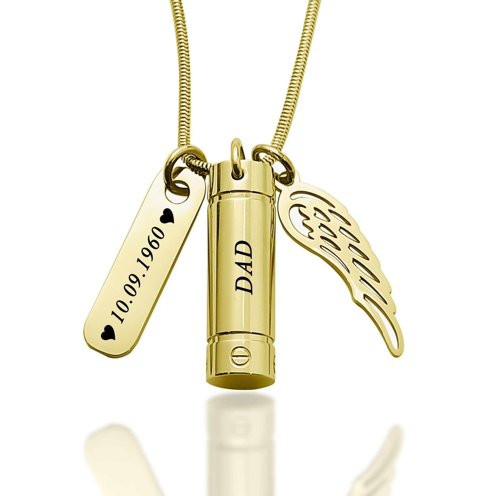 Memory Cremation Necklace - Memorial & Cremation Jewellery by Belle Fever
