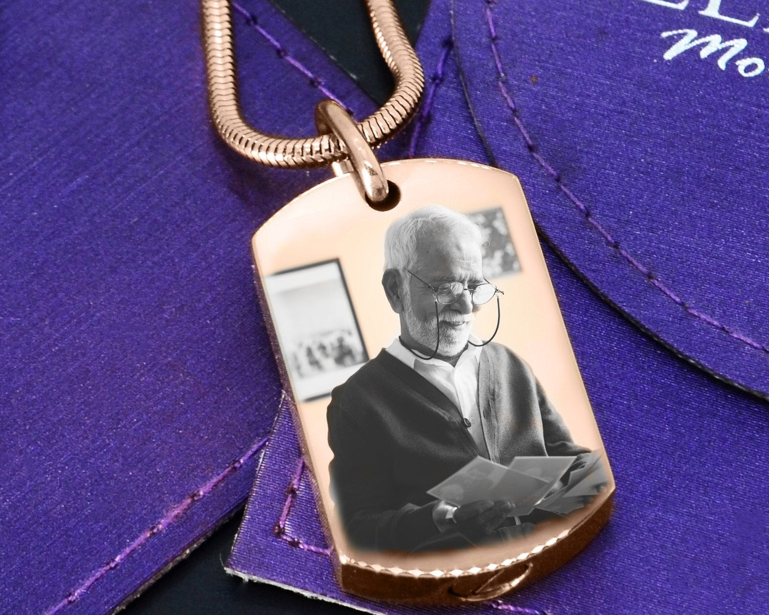 Memory Photo Tag Personalised Cremation Necklace - Photo Jewellery by Belle Fever