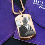 Memory Photo Tag Personalised Cremation Necklace - Photo Jewellery by Belle Fever