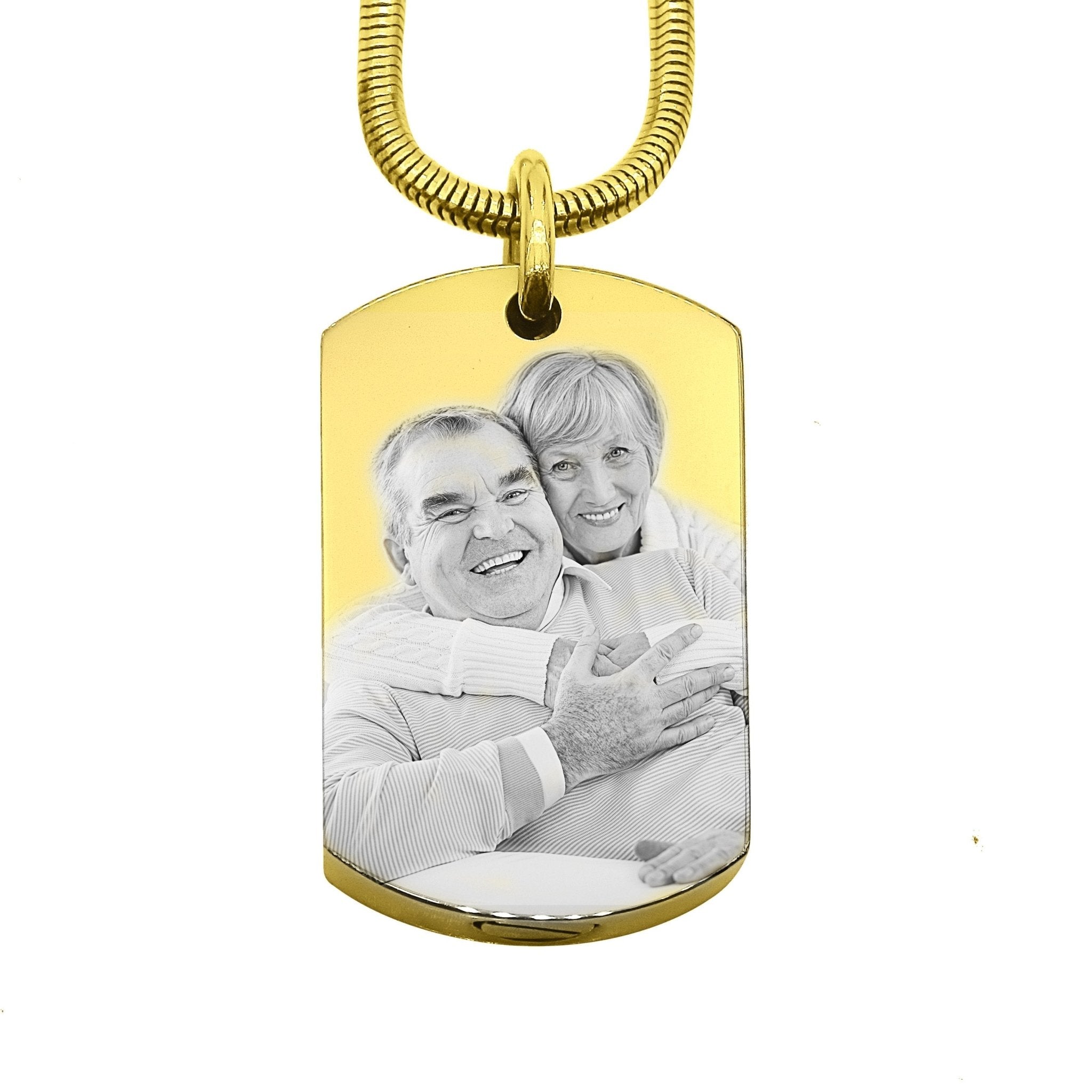 Memory Photo Tag Personalised Cremation Necklace - Photo Jewellery by Belle Fever