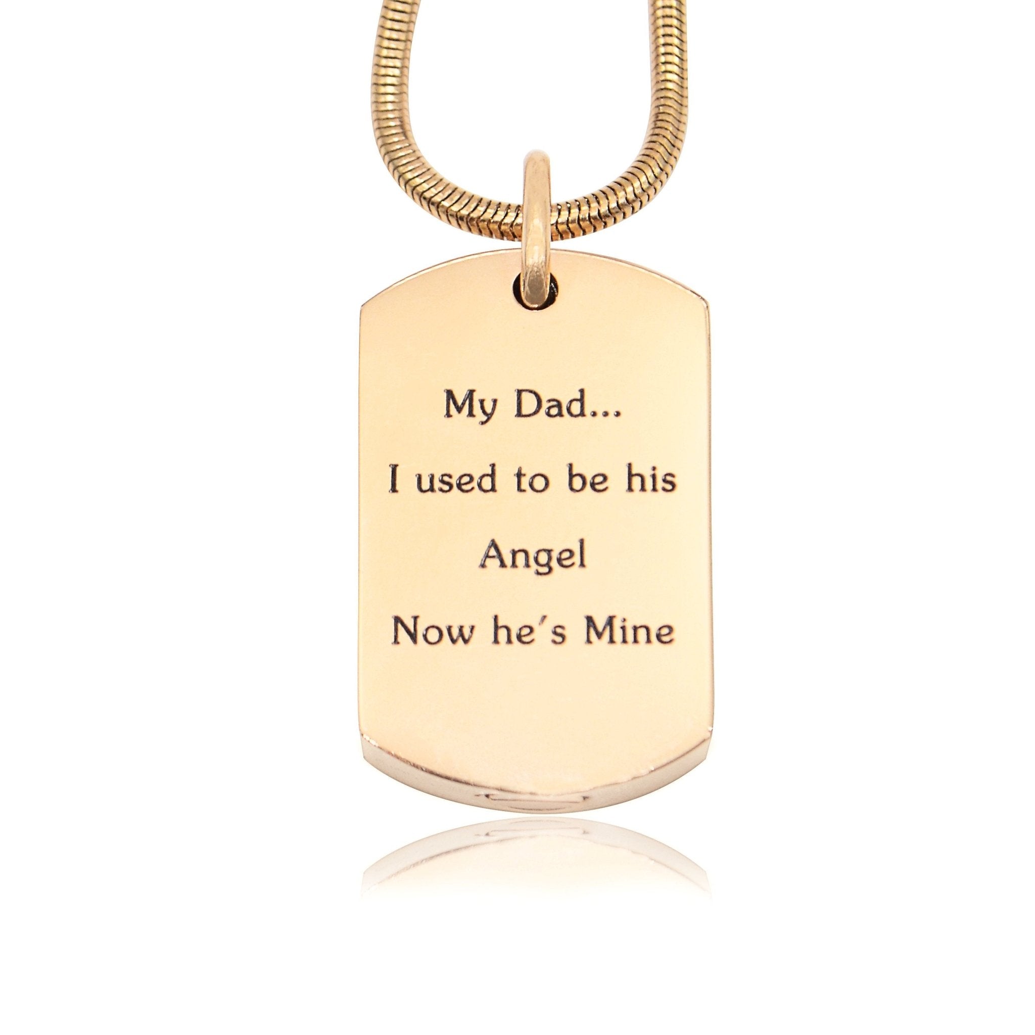 Memory Tag Personalised Cremation Necklace - Memorial & Cremation Jewellery by Belle Fever