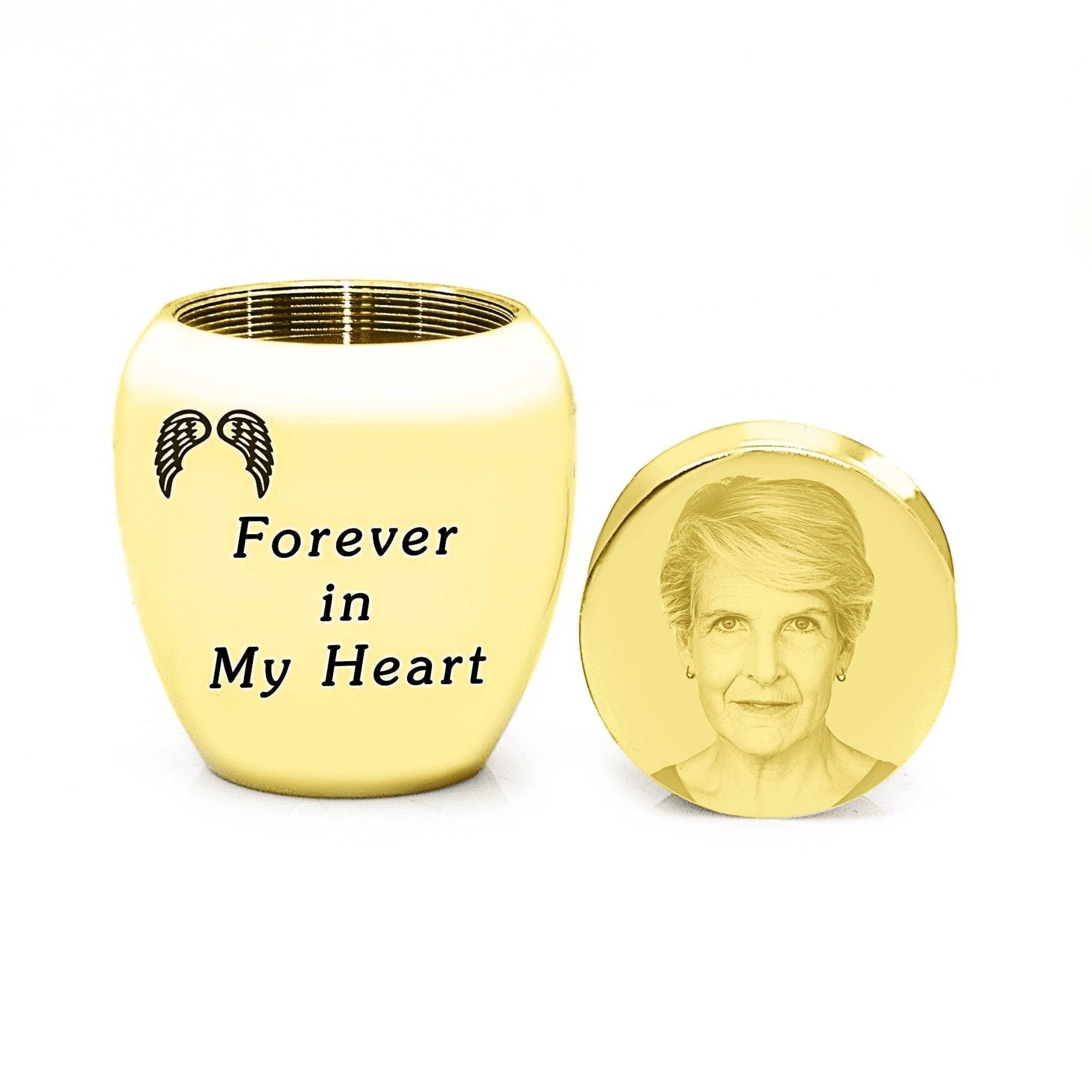 MINI Personalised Photo Keepsake Urn in Luxury Gift Box - Photo Jewellery by Belle Fever
