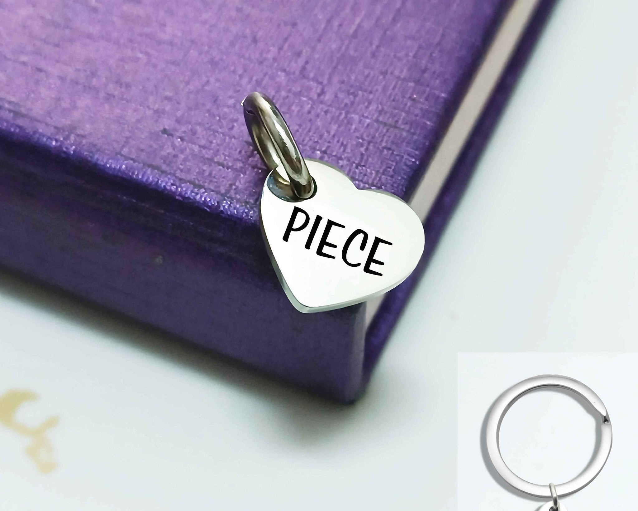 Missing Heart Charm for Keyring - Keyrings by Belle Fever