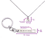 Missing Piece Keyring and Necklace Set - Gift Box Included - Keyrings by Belle Fever