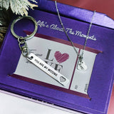 Missing Piece Keyring and Necklace Set - Gift Box Included - Keyrings by Belle Fever