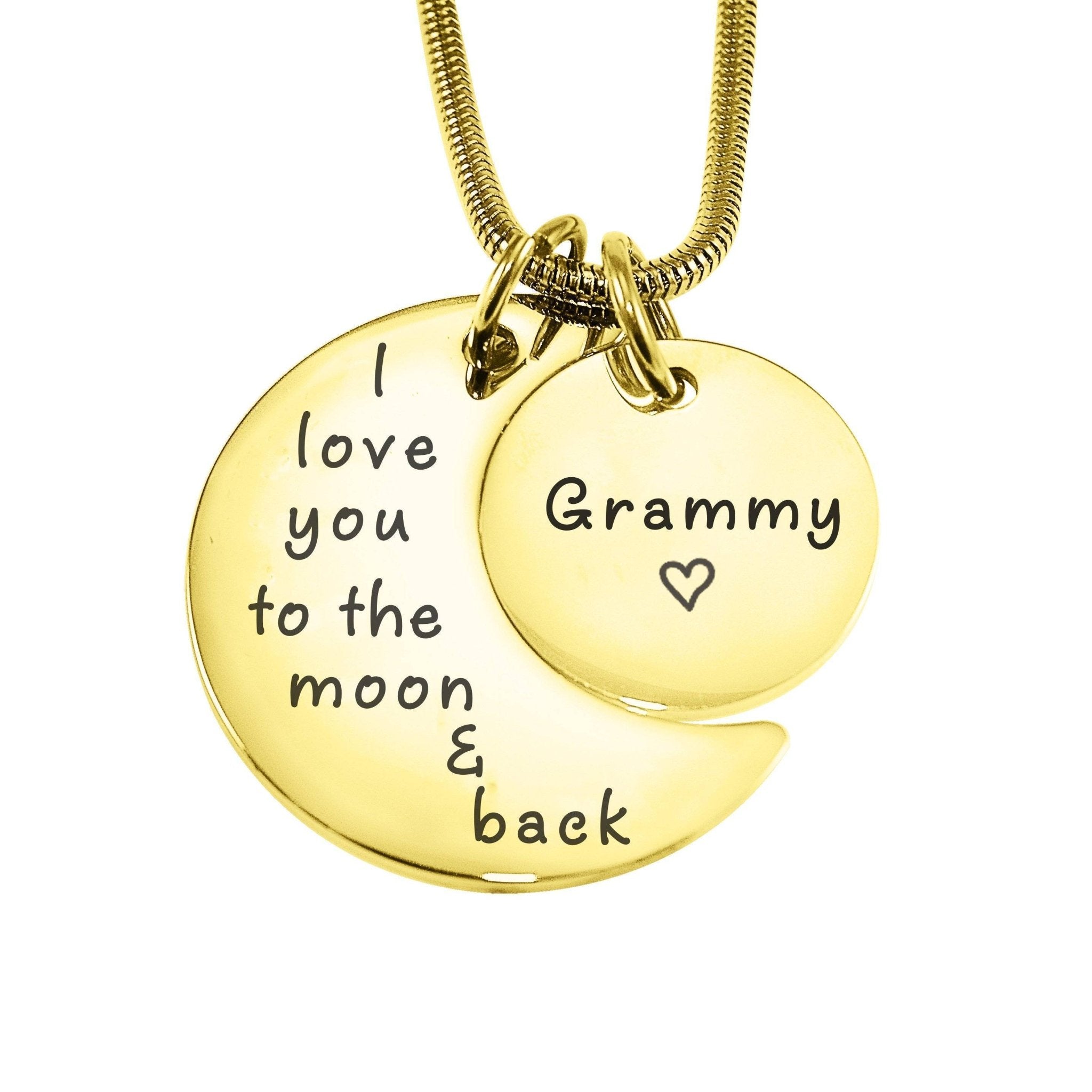 Moon and Back Necklace - Mothers Jewellery by Belle Fever