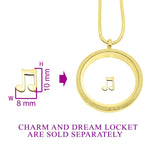 Musical Note Charm for Dream Locket - Floating Dream Lockets by Belle Fever