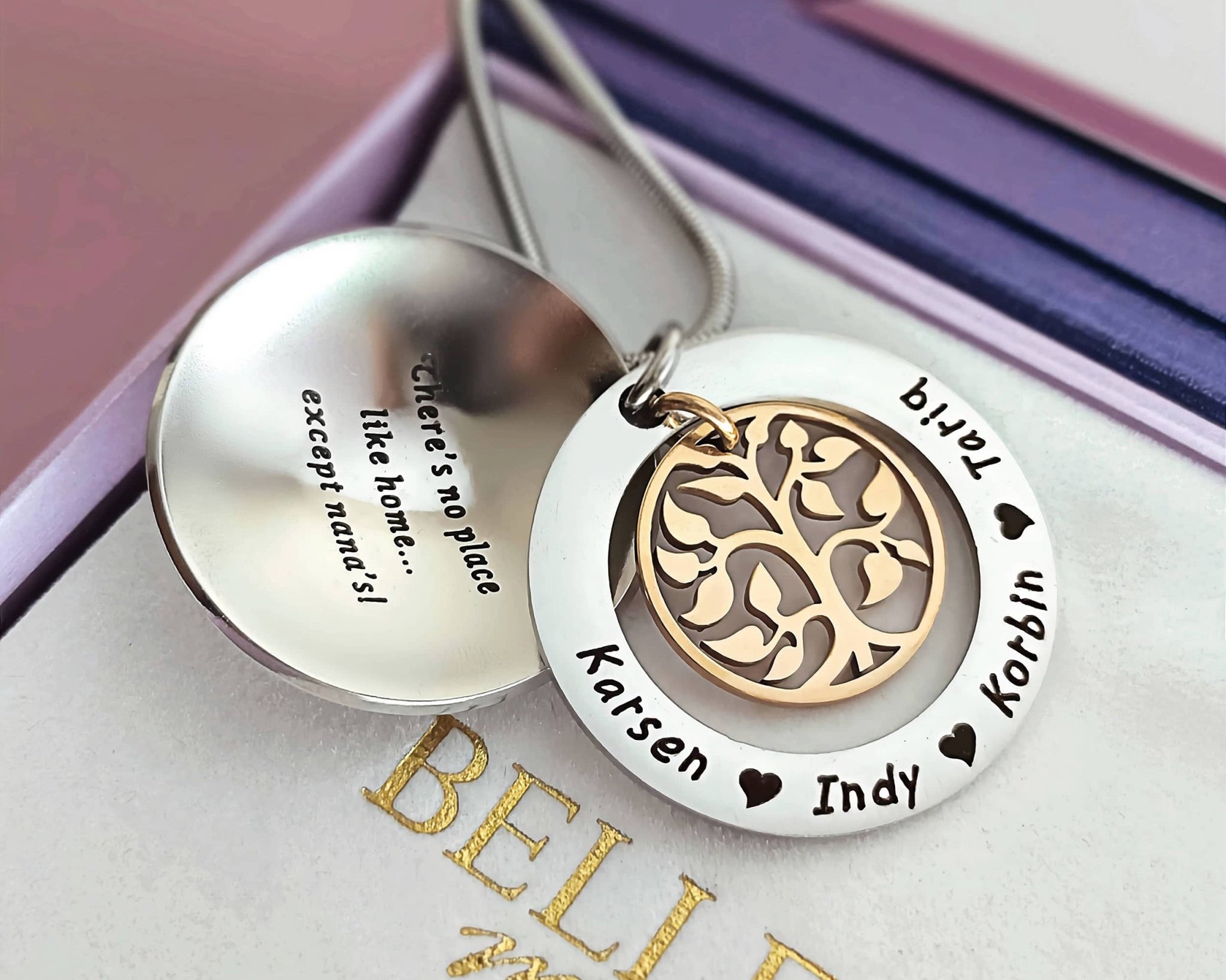 My Family Tree Dome Necklace - Family Tree Necklaces by Belle Fever