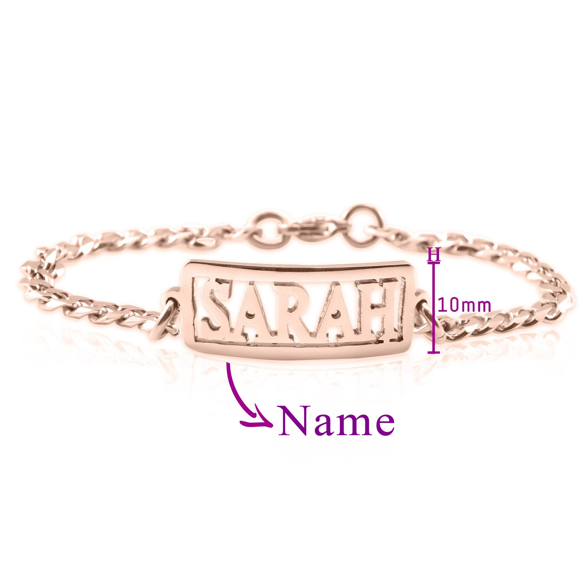 Name Bracelet (Birthstones Optional) - Bangles & Bracelets by Belle Fever