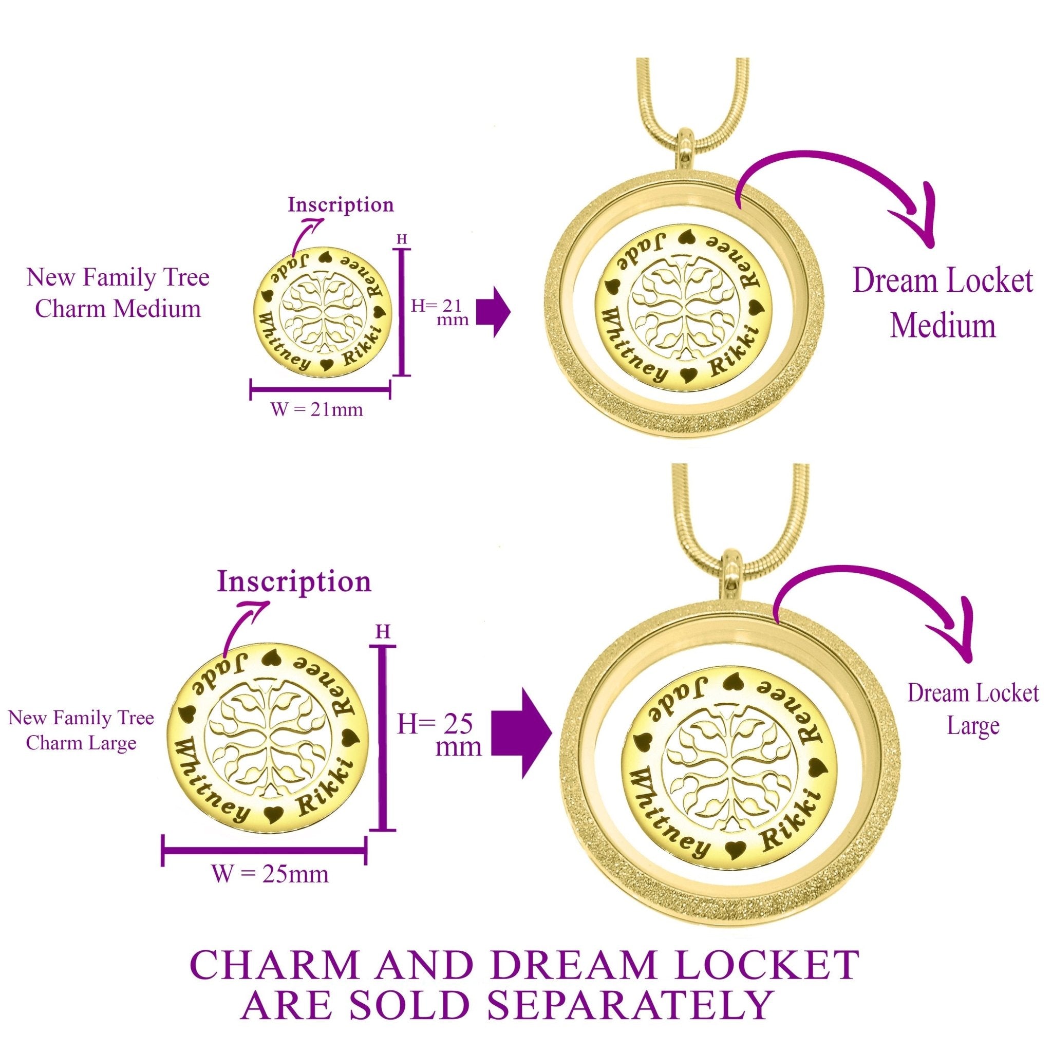 New Family Tree Charm for Dream Locket - Floating Dream Lockets by Belle Fever