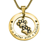Paw Prints Washer Necklace - Memorial & Cremation Jewellery by Belle Fever