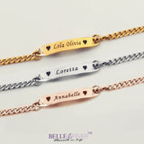 Personalised Heart Bracelet - Bangles & Bracelets by Belle Fever
