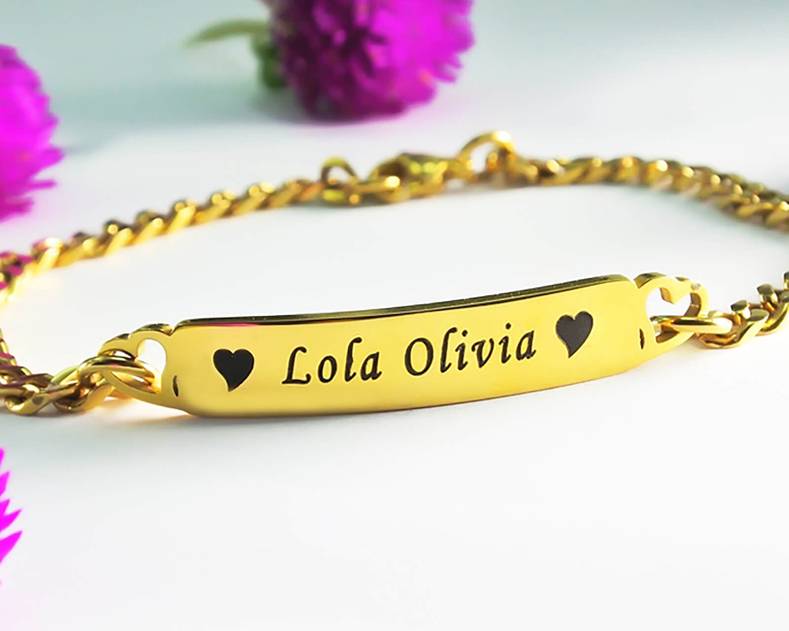 Personalised Heart Bracelet - Bangles & Bracelets by Belle Fever
