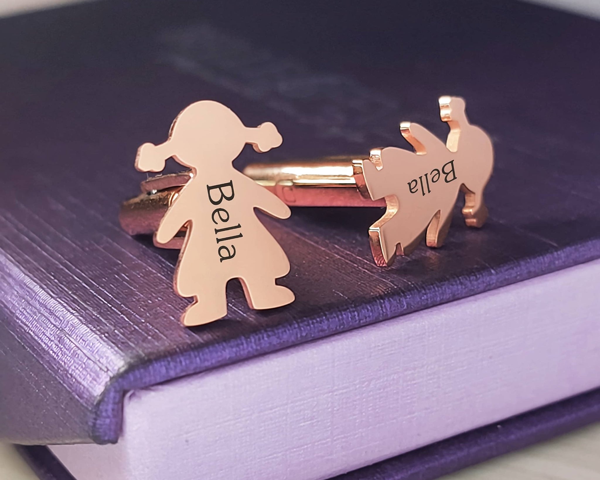Personalised Kids Cufflinks - Mens Jewellery by Belle Fever