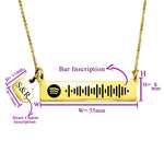 Personalised Music Bar Necklace by Belle Fever - Music Tags by Belle Fever