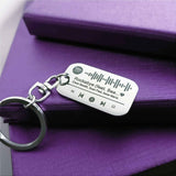 Personalised Music Tag Keyring - Music Tags by Belle Fever