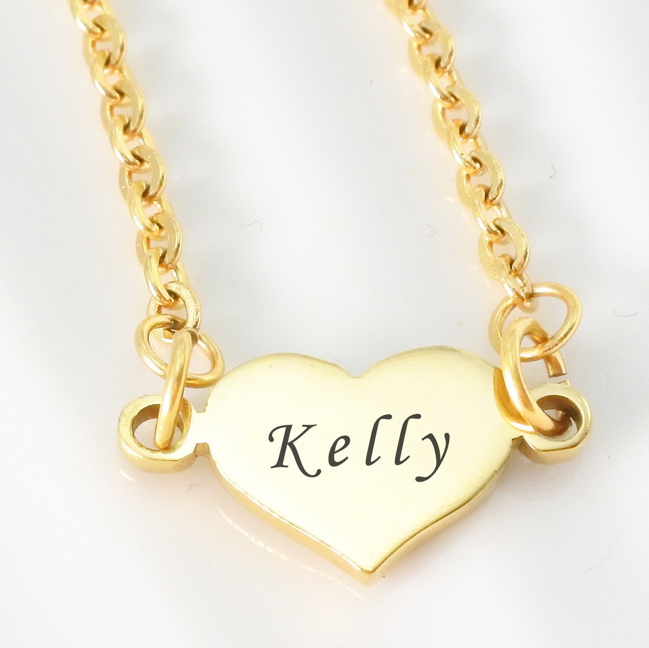 Precious Heart Name Necklace - Name Necklaces by Belle Fever