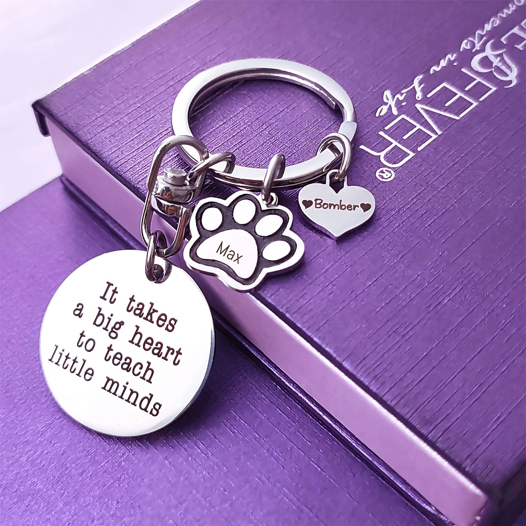 Prints On My Heart Keyring - Keyrings by Belle Fever